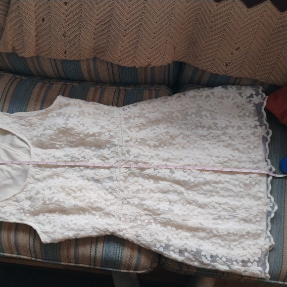 Elegant White Lace Dress By Blu Pepper - Picture 6 of 15